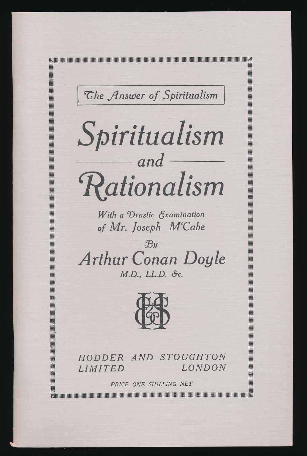 Spiritualism and rationalism, ...