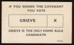 If you signed the covenant you vote Grieve. Grieve is the only home rule candidate