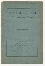 Mental science: its nature and objects : introductory pamphlet