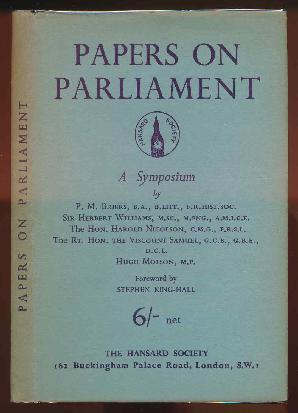 Papers on Parliament: a sympos...