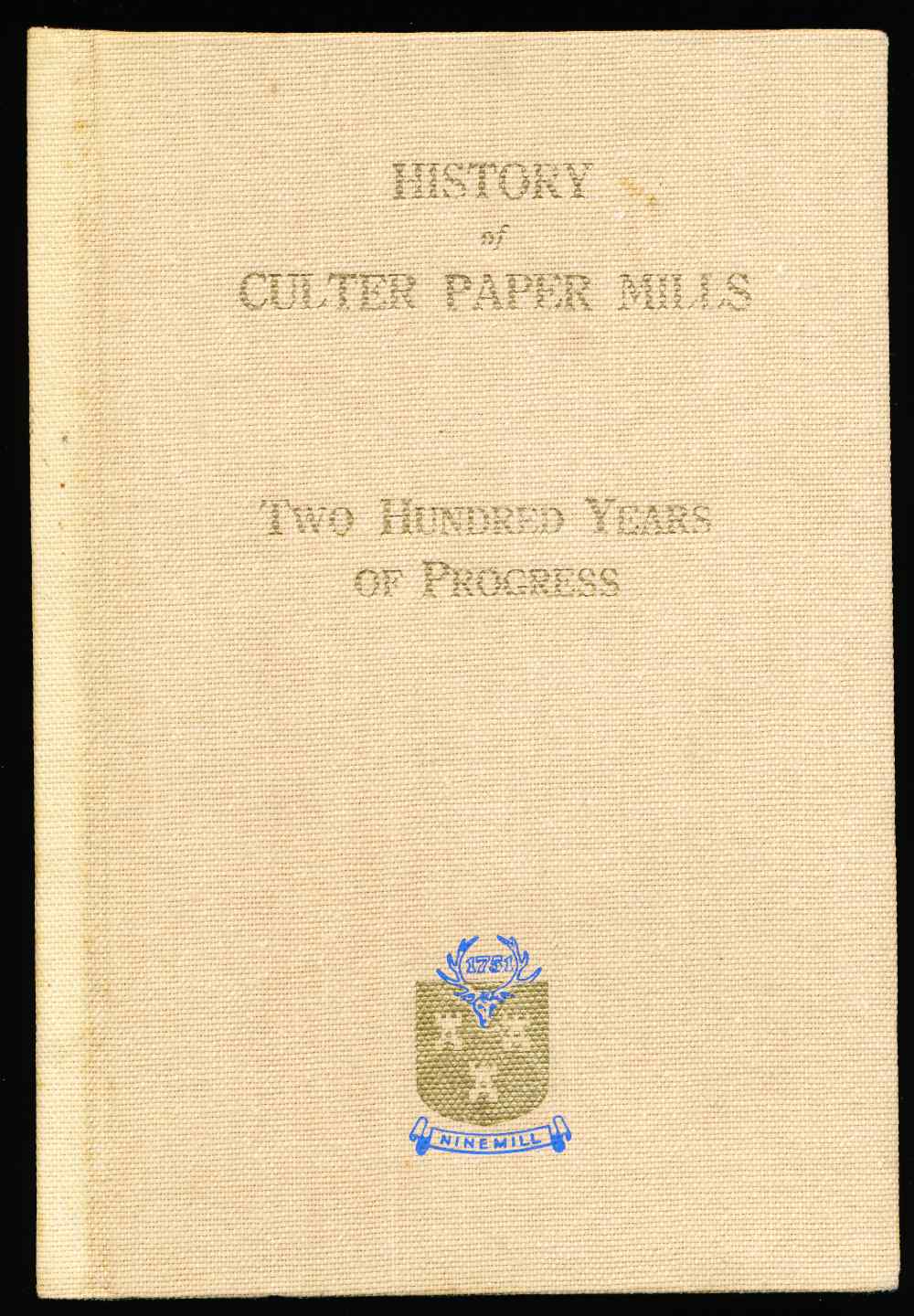 History of Culter paper mills:...