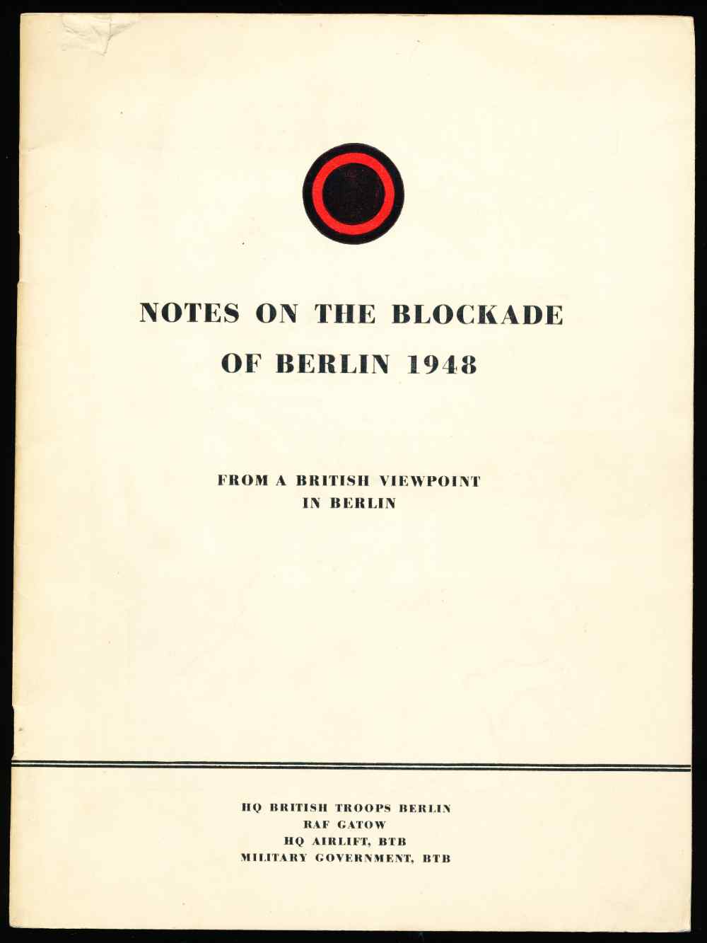 Notes on the blockade of Berli...