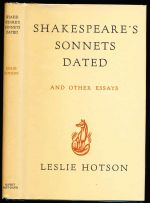 Shakespeare's sonnets dated and other essays