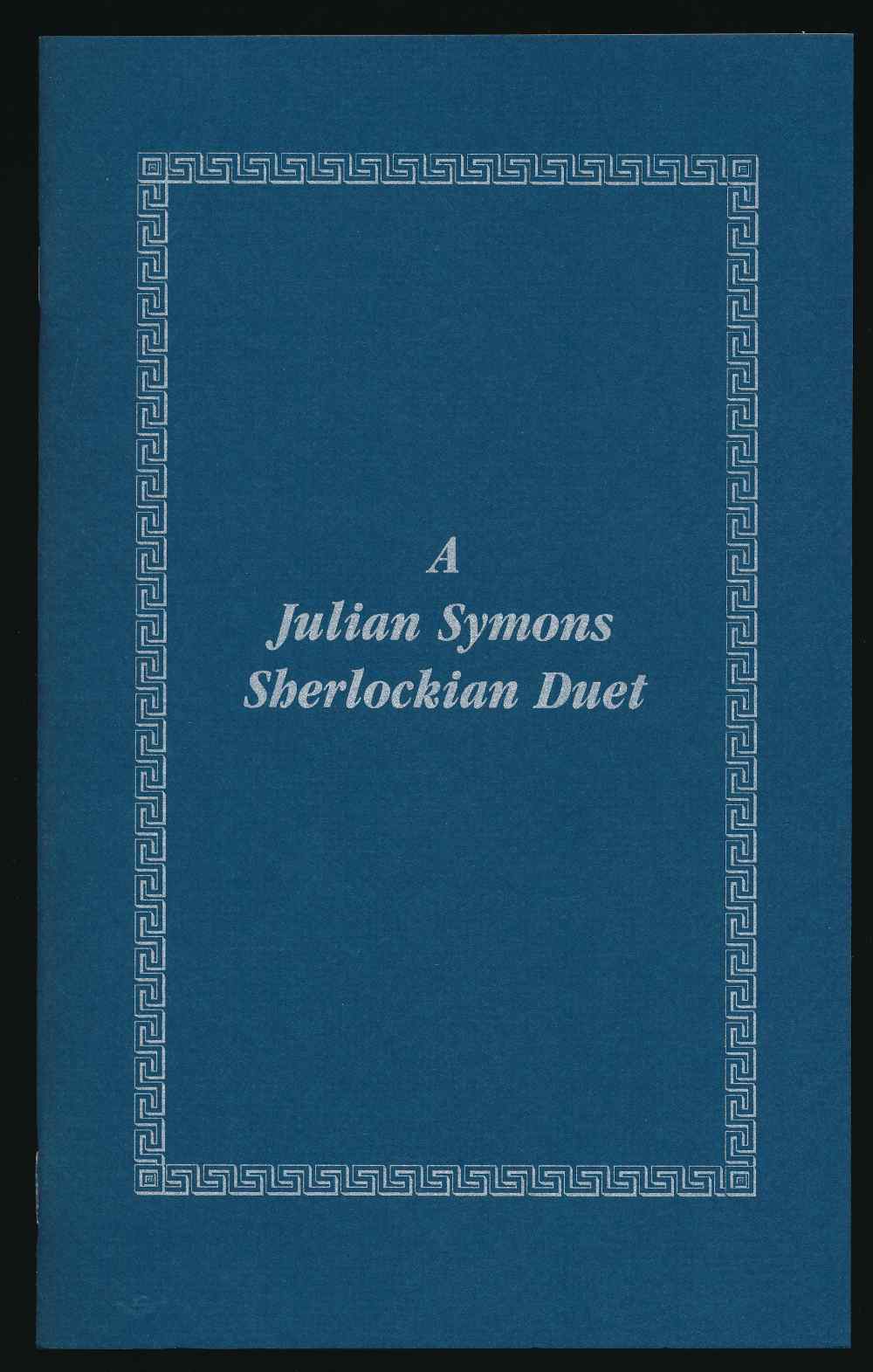 A Julian Symons Sherlockian du...