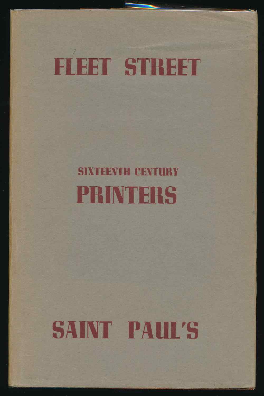 Printers of Fleet Street and S...