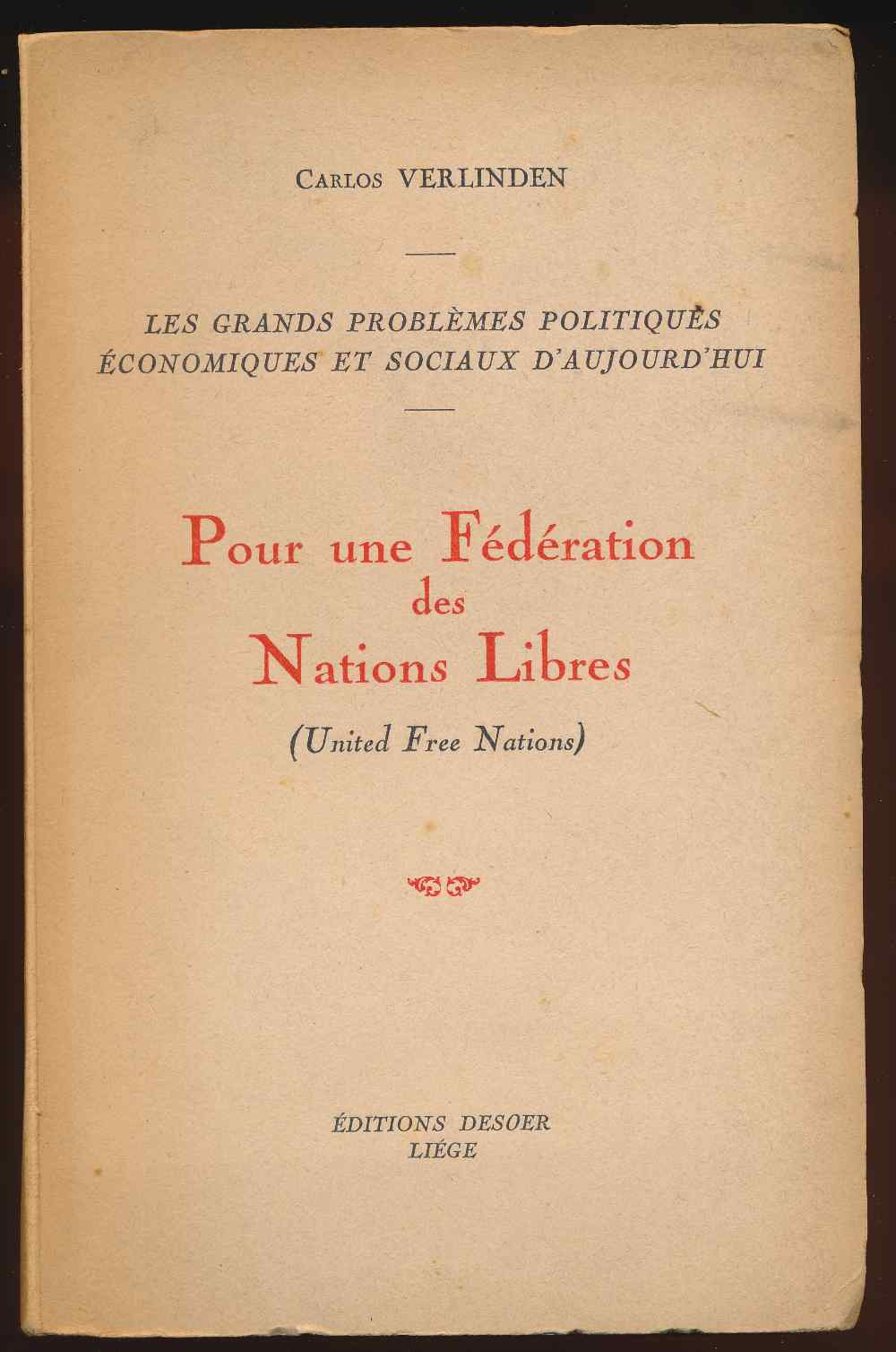 Pour une Fédération des Nation...