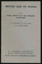 Some aspects of the English language