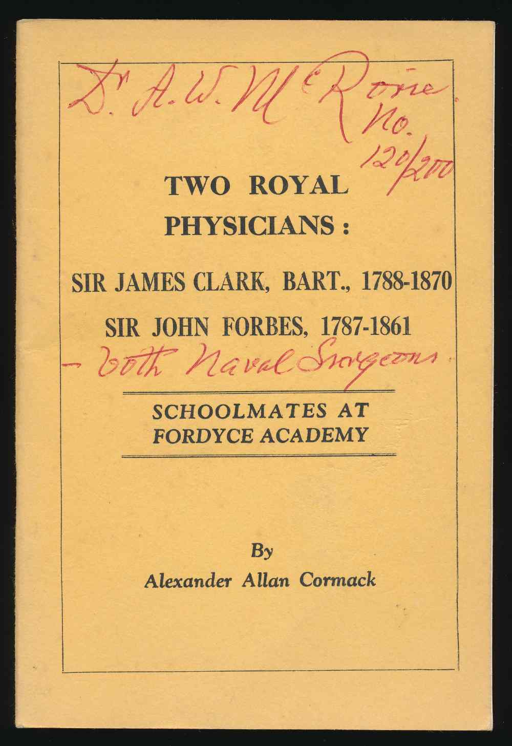 Two royal physicians: Sir Jame...