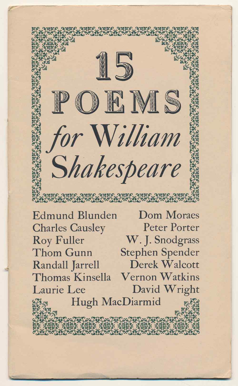 15 poems for William Shakespea...