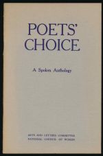 Poet's choice: a programme anthology of the poems read by their authors